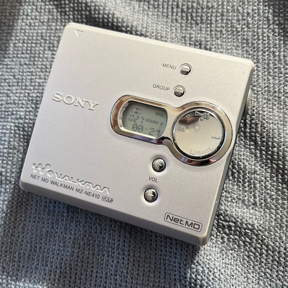 Sony Other - Sony Walkman Net MD MZ-NE410 Silver Minidisc Player Working Portable Music Retro